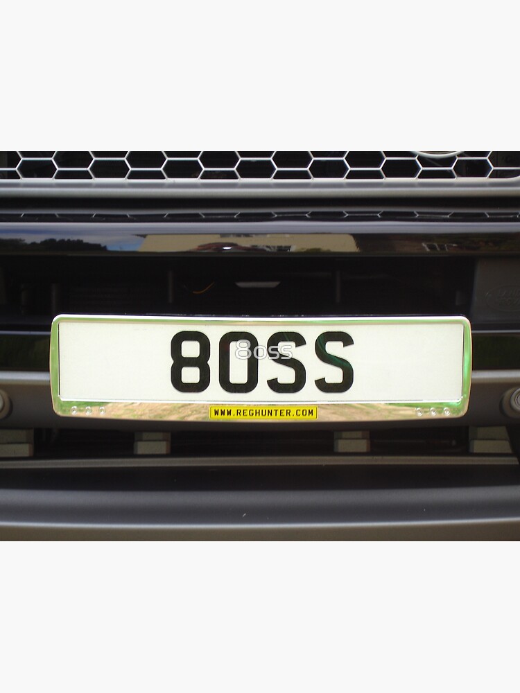 Boss number plate from reghunter.com 