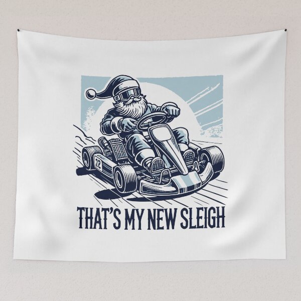 Item preview, Santa Claus In A Go-kart Funny Saying designed and sold by LuminOrb.