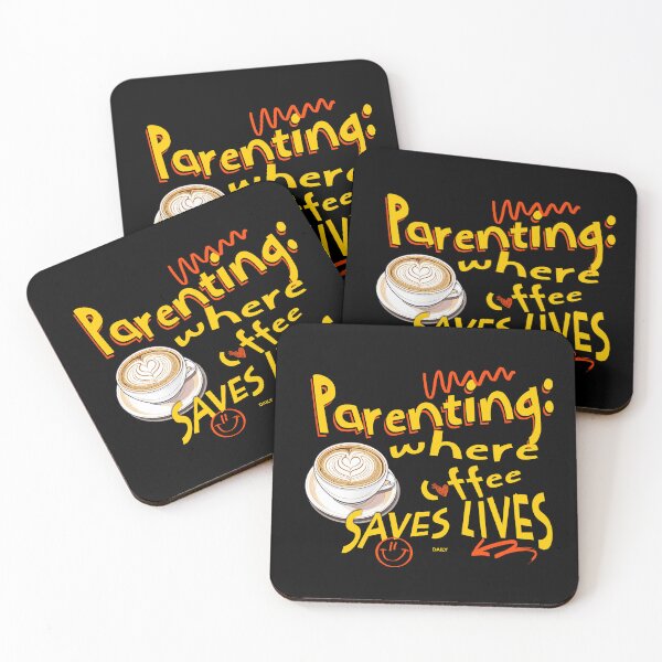 Item preview, Parenting Humor Design – Coffee Saves Lives Motivational Artwork designed and sold by kozinoart.