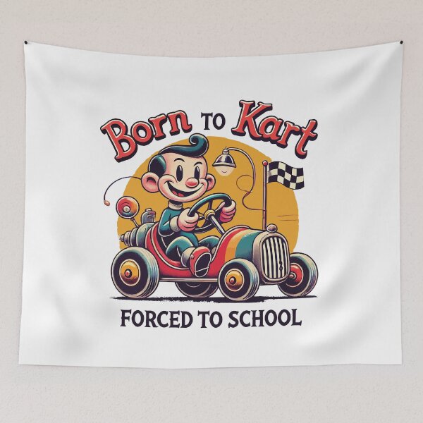 Item preview, Born To Go Kart Retro Cartoon Go-kart designed and sold by LuminOrb.