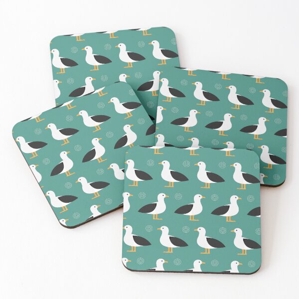 Item preview, Albatrosses on blue designed and sold by reneesillus.