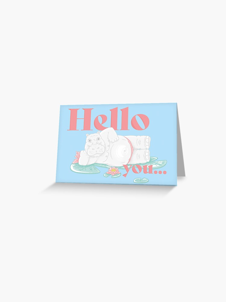 Thumbnail 1 of 2, Greeting Card, Hello you card designed and sold by TonyM-Graphisme.