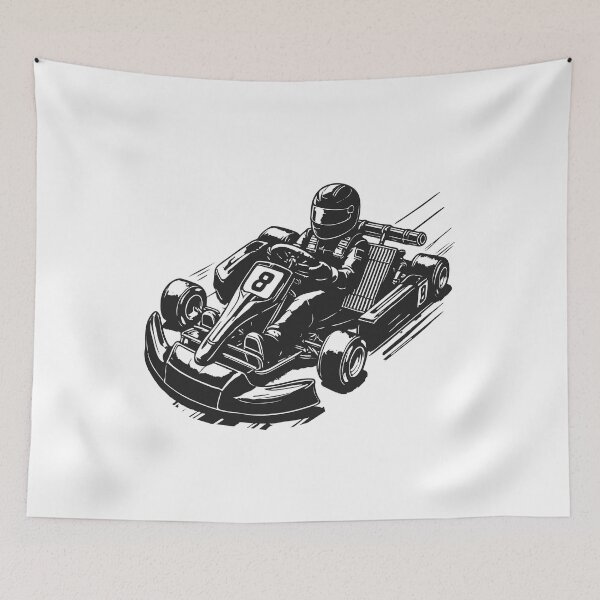 Artikelvorschau, Retro Go-Kart Fahrer Vintage Design entworfen und verkauft von LuminOrb.