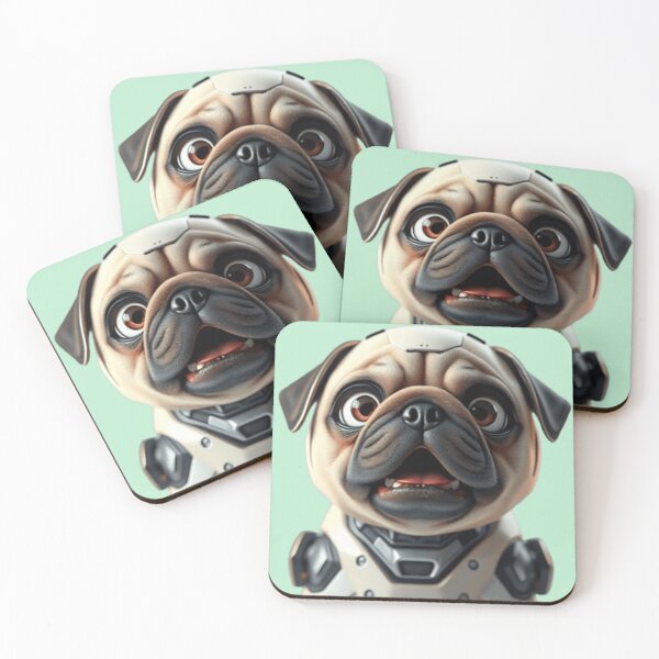 Item preview, Baby pug robot designed and sold by GiantTaro.