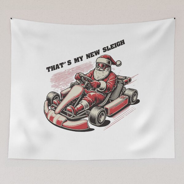Item preview, Go-Kart Santa That's My New Sleigh Retro designed and sold by LuminOrb.