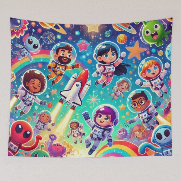Item preview, Little Astronauts Soaring Through Space  designed and sold by WyckedLynn.
