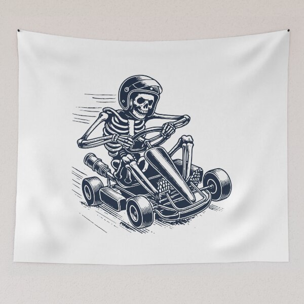 Item preview, Skeleton Racing Go-kart Funny Racer designed and sold by LuminOrb.