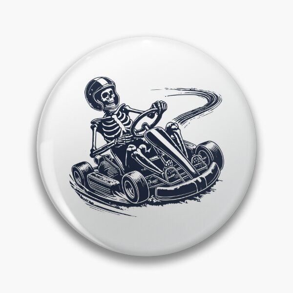 Item preview, Skeleton In Go-kart On Race Track designed and sold by LuminOrb.