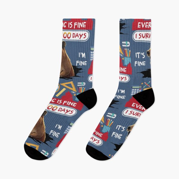 Item preview, I Survived 100 Days Of School Rock Hyrax Awawa It's Fine designed and sold by d247.