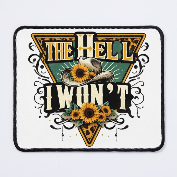 Item preview, Western Sunflower Hat Motivational Quote designed and sold by RebeccaRe.