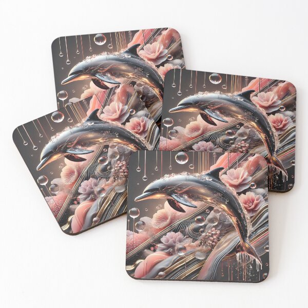 Item preview, Pink dolphins designed and sold by Vibranta Studio.