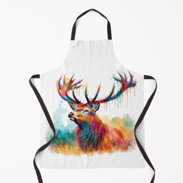 Item preview, Scottish Highland Stag Colorful Watercolor designed and sold by MaedK.
