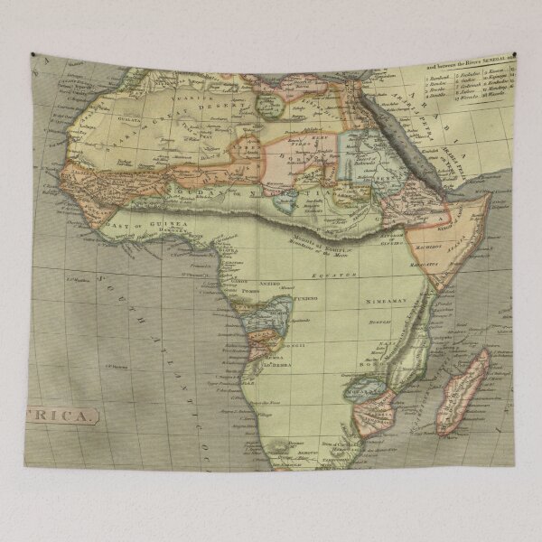 Item preview, Vintage map of Africa with Beige Pastel Vintage Colors designed and sold by mrana.