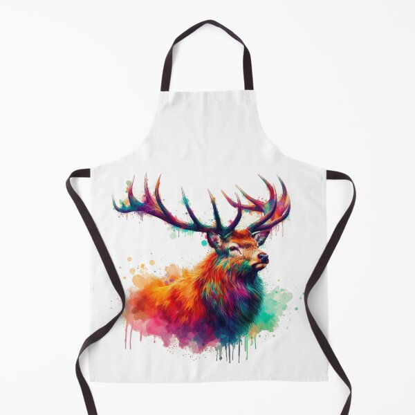 Item preview, Scottish Highland Stag Colorful Watercolor designed and sold by MaedK.