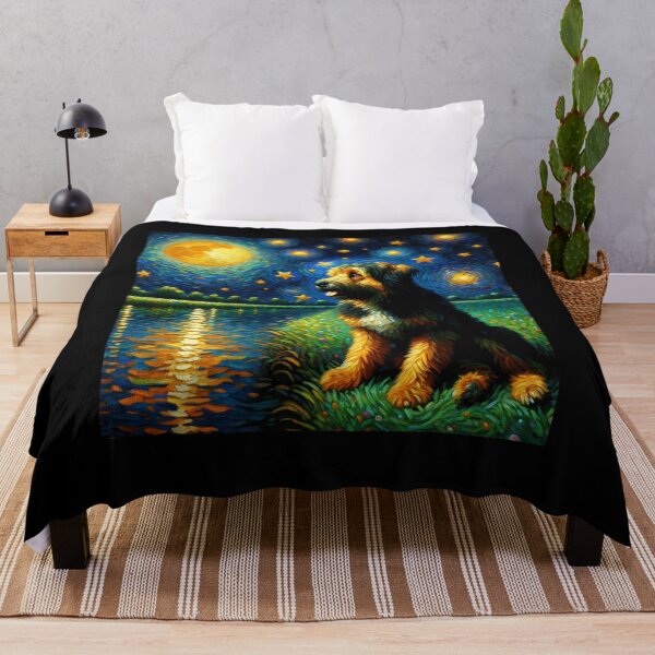 Item preview, Starry Night Barbet Dog Van Gogh Lover designed and sold by Kimberley King Art King Art.