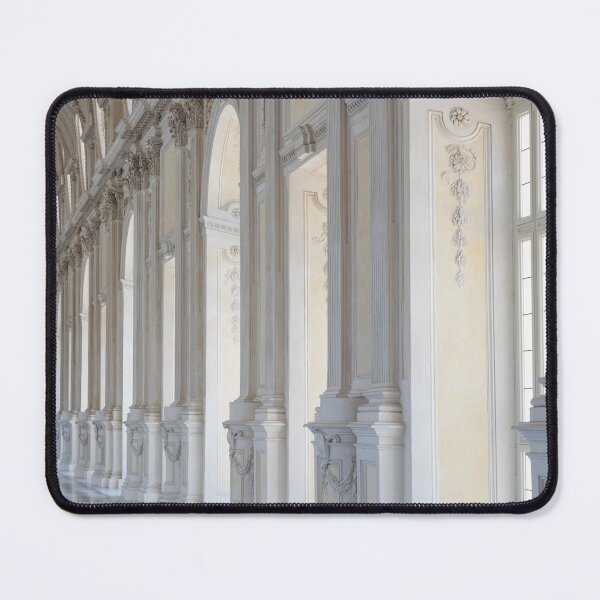 Item preview, Venaria Reale, Italy travel destination. Luxury gallery perspective, decorative marble, indoor, nobody, Royal Palace designed and sold by Paolo Modena Photography - Fine Italian Art.