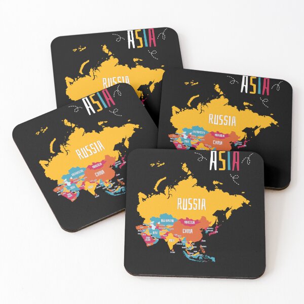 Item preview, Colorful Map Of Asia designed and sold by MooonTees.