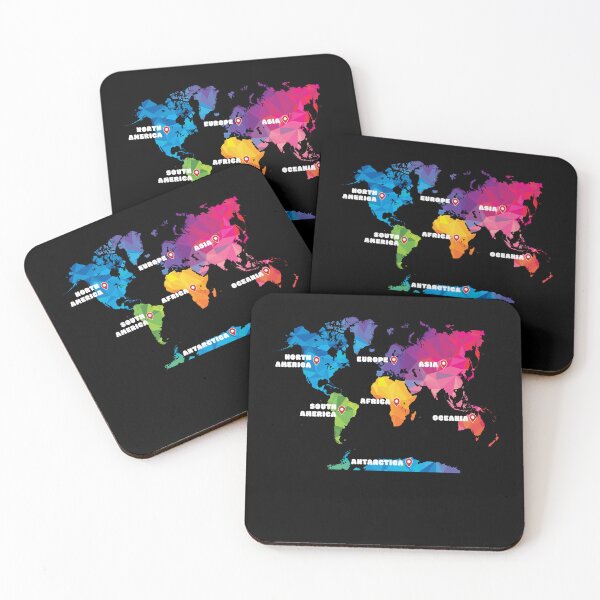 Item preview, Colorful Map Of Earth designed and sold by MooonTees.