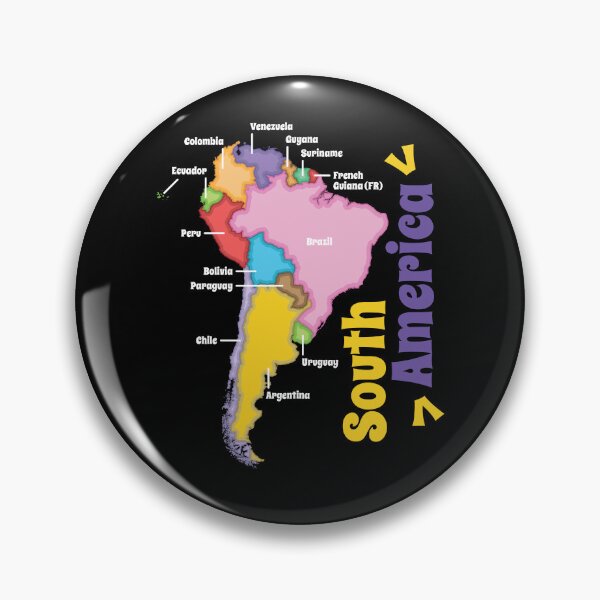 Item preview, Colorful Map Of South America designed and sold by MooonTees.