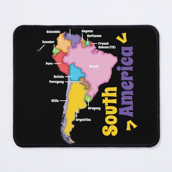 Item preview, Colorful Map Of South America designed and sold by MooonTees.