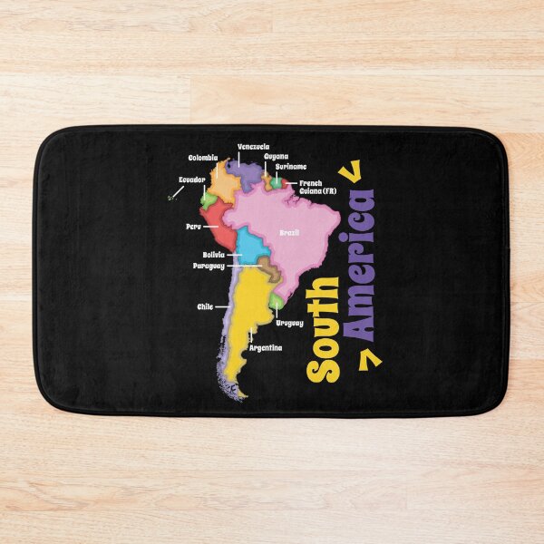 Item preview, Colorful Map Of South America designed and sold by MooonTees.