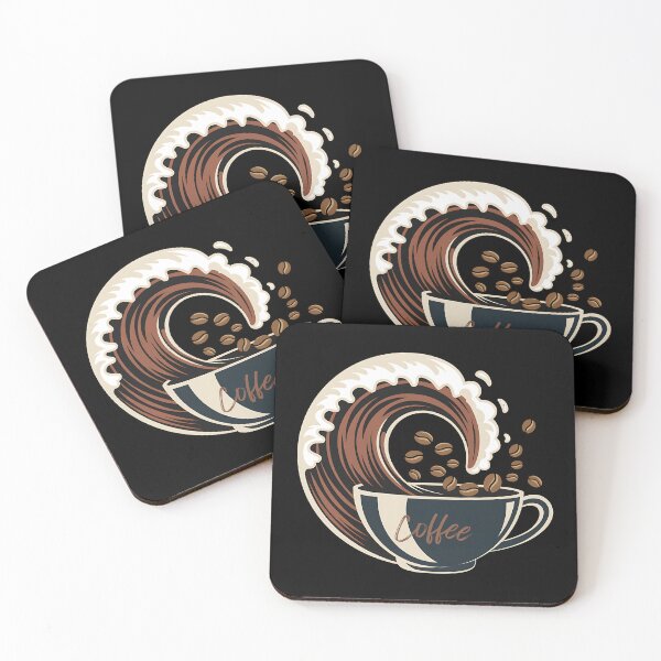 Item preview, The Great Wave Of Coffee - This gift is perfect for coffee lovers, art enthusiasts, and fans of creative, unique designs. designed and sold by ZyziowskyArt.
