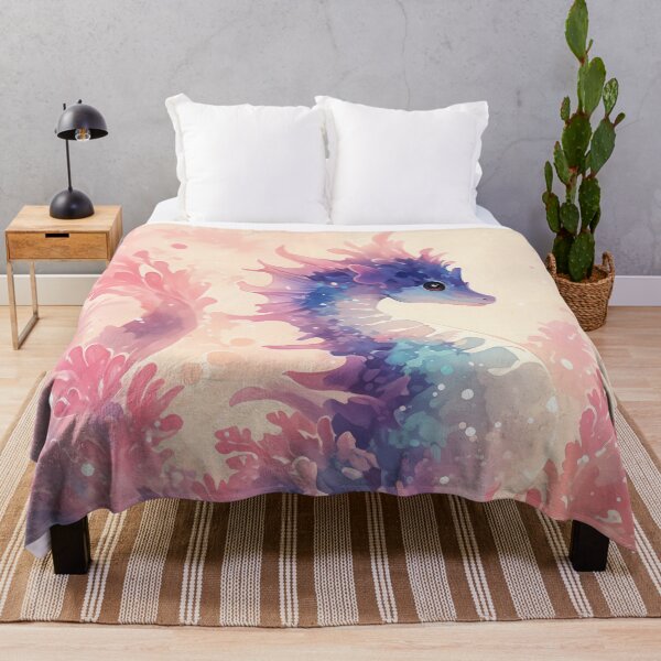 Item preview, Whimsical Seahorse in Coral Dreamscape designed and sold by AshiraCreations.