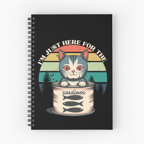 Item preview, Cat I'm Just Here For The Sardines Tinned Fish Retro T-Shirt designed and sold by SunfullyYours.