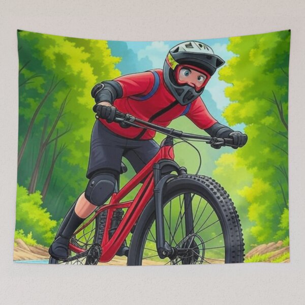 Item preview, Giving It His All: The Final Race of the MTB Season designed and sold by GrizzlyCollective.