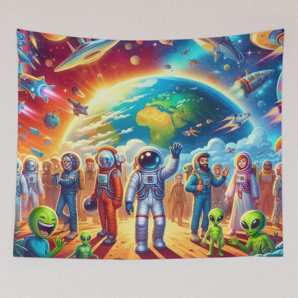 Item preview, Astronauts Visiting Life on Another Planet designed and sold by WyckedLynn.