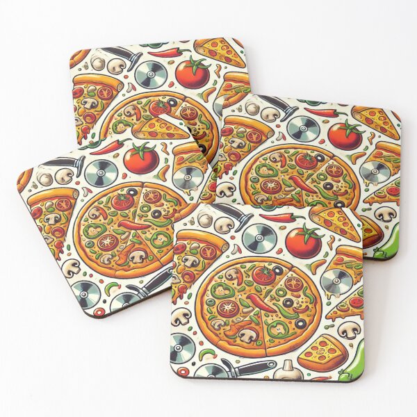 Item preview, Pizza Party - Fun and Playful Pizza-Themed Pattern designed and sold by Designeerguy.