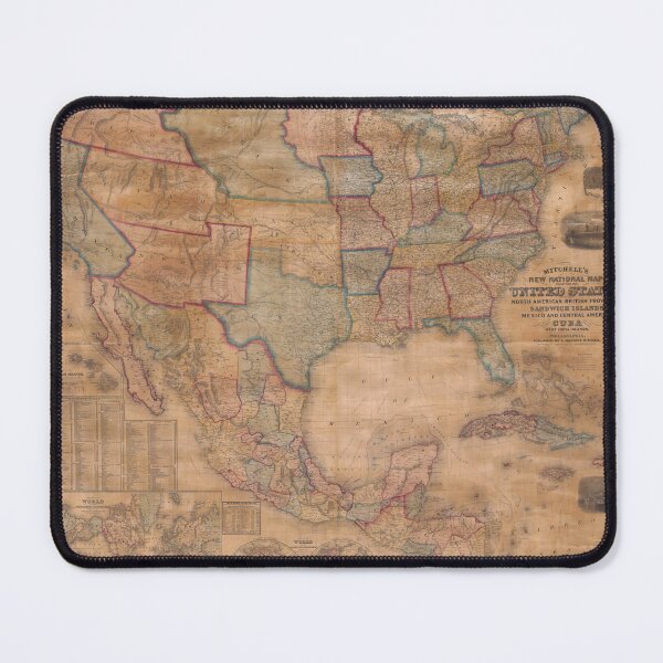 Item preview, Vintage Map of United States of America with Beige Pastel Vintage Colors designed and sold by mrana.