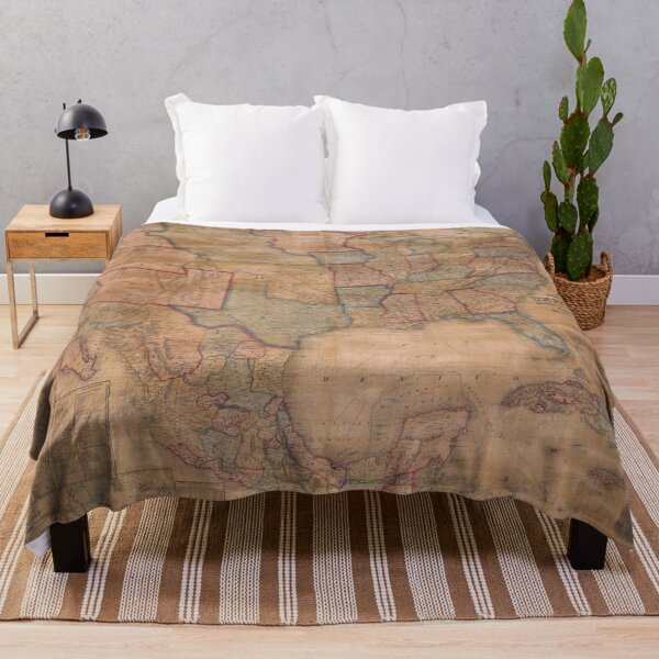 Item preview, Vintage Map of United States of America with Beige Pastel Vintage Colors designed and sold by mrana.