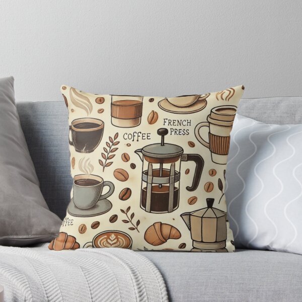 Item preview, Cozy Coffee Break - Warm Coffee-Themed Pattern designed and sold by Designeerguy.