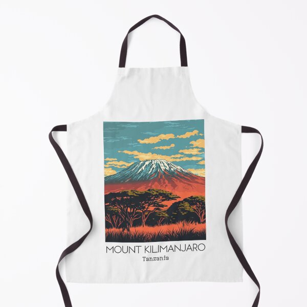 Item preview, A Vintage Illustration of Mount Kilimanjaro - Tanzania designed and sold by GoodOldVintage.