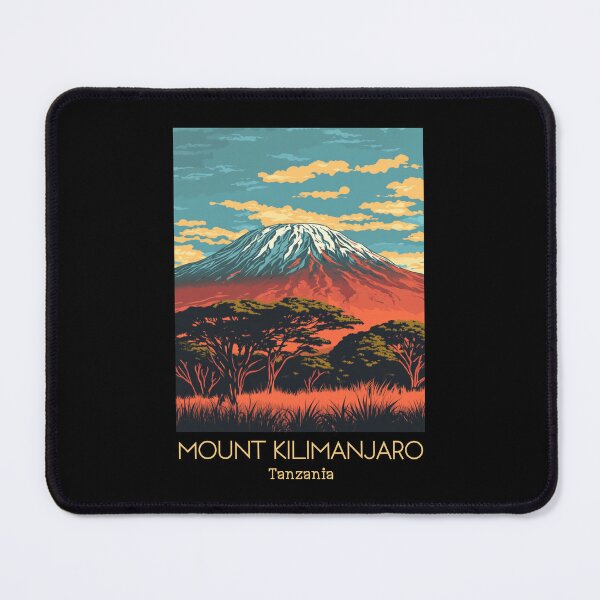 Item preview, A Vintage Illustration of Mount Kilimanjaro - Tanzania designed and sold by GoodOldVintage.