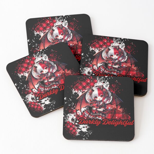 Item preview, Darkly Delightful Goth Anime Girl with Dragon Red / Black designed and sold by ToxxicApple.