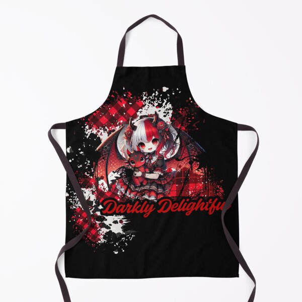 Item preview, Darkly Delightful Goth Anime Girl with Dragon Red / Black designed and sold by ToxxicApple.