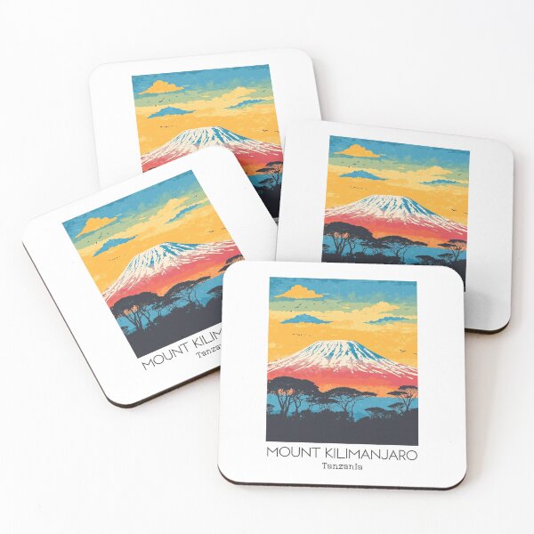Item preview, A Vintage Illustration of Mount Kilimanjaro - Tanzania  designed and sold by GoodOldVintage.