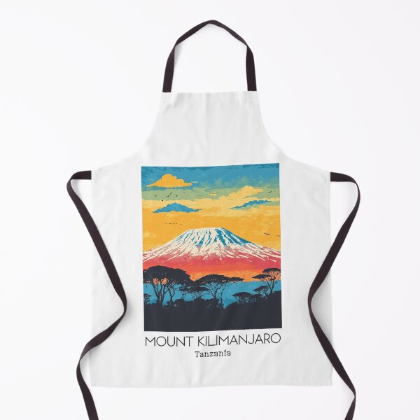 Item preview, A Vintage Illustration of Mount Kilimanjaro - Tanzania designed and sold by GoodOldVintage.