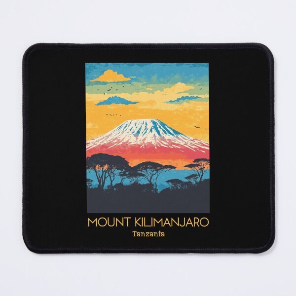 Item preview, A Vintage Illustration of Mount Kilimanjaro - Tanzania designed and sold by GoodOldVintage.
