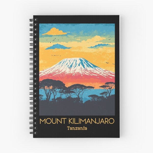 Item preview, A Vintage Illustration of Mount Kilimanjaro - Tanzania  designed and sold by GoodOldVintage.