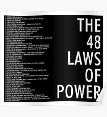 the 48 laws of power black poster Poster