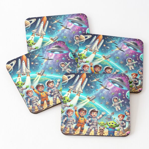 Item preview, Little Astronauts Visiting Life on Another Planet designed and sold by WyckedLynn.