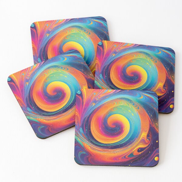 Item preview,  Chaotic, swirling galaxies design in bold, exaggerated colors, characteristic of Expressionism. designed and sold by HEMRO.