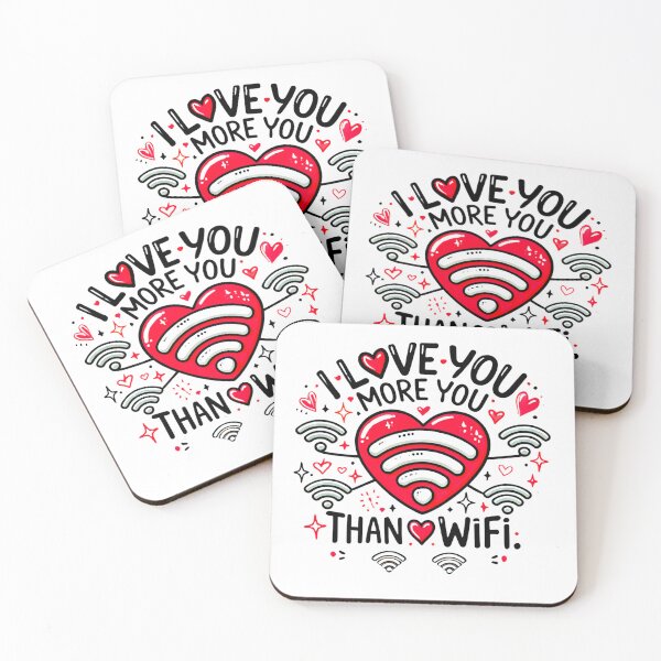 Item preview, I Love You More Than WiFi - Funny Valentine's Day T-Shirt designed and sold by GoFunTee.