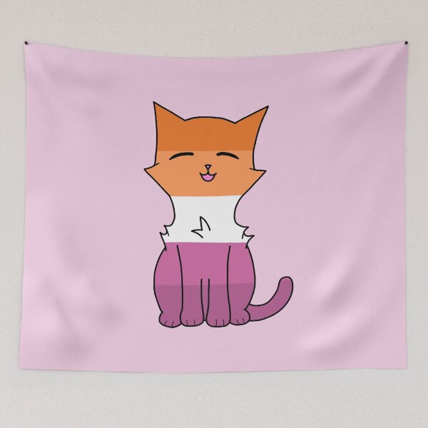 Item preview, Pastel Lesbian Pride Cat designed and sold by SillyStarlight.