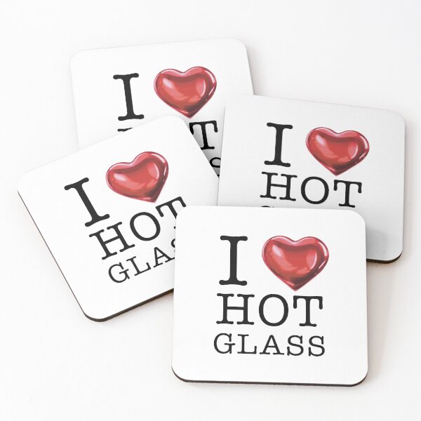 Item preview, I <3 Hot Glass (Black) designed and sold by SketchyBunny.
