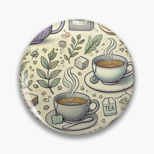 Item preview, Tea Time Serenity - Cozy Tea-Themed Pattern designed and sold by Designeerguy.