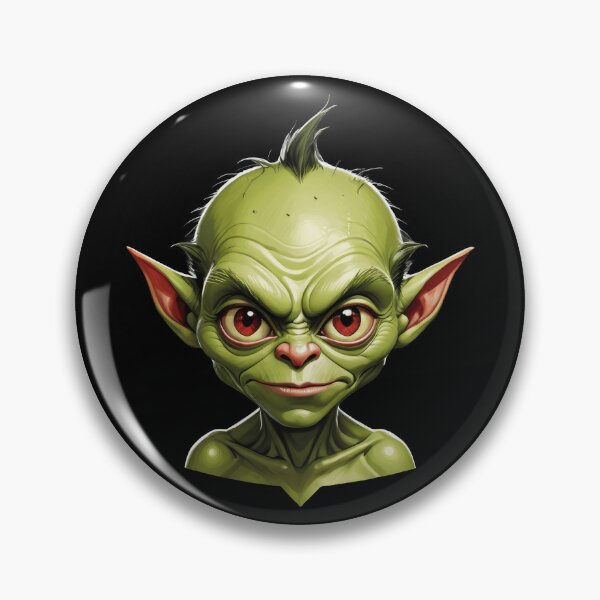 Item preview, Cute Green Goblin Character with Big Eyes designed and sold by artwaves.